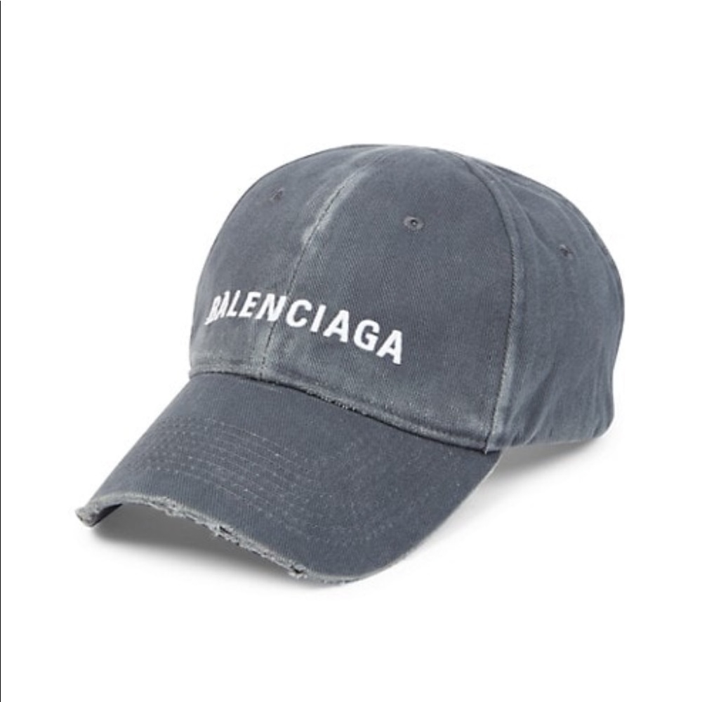 Balenciaga distressed washed logo cap